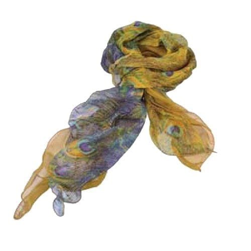 Yellow Peacock Frill Scarf - Shelburne Country Store