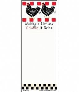 Hatley Magnetic List Pad - Chicken It Twice - Shelburne Country Store
