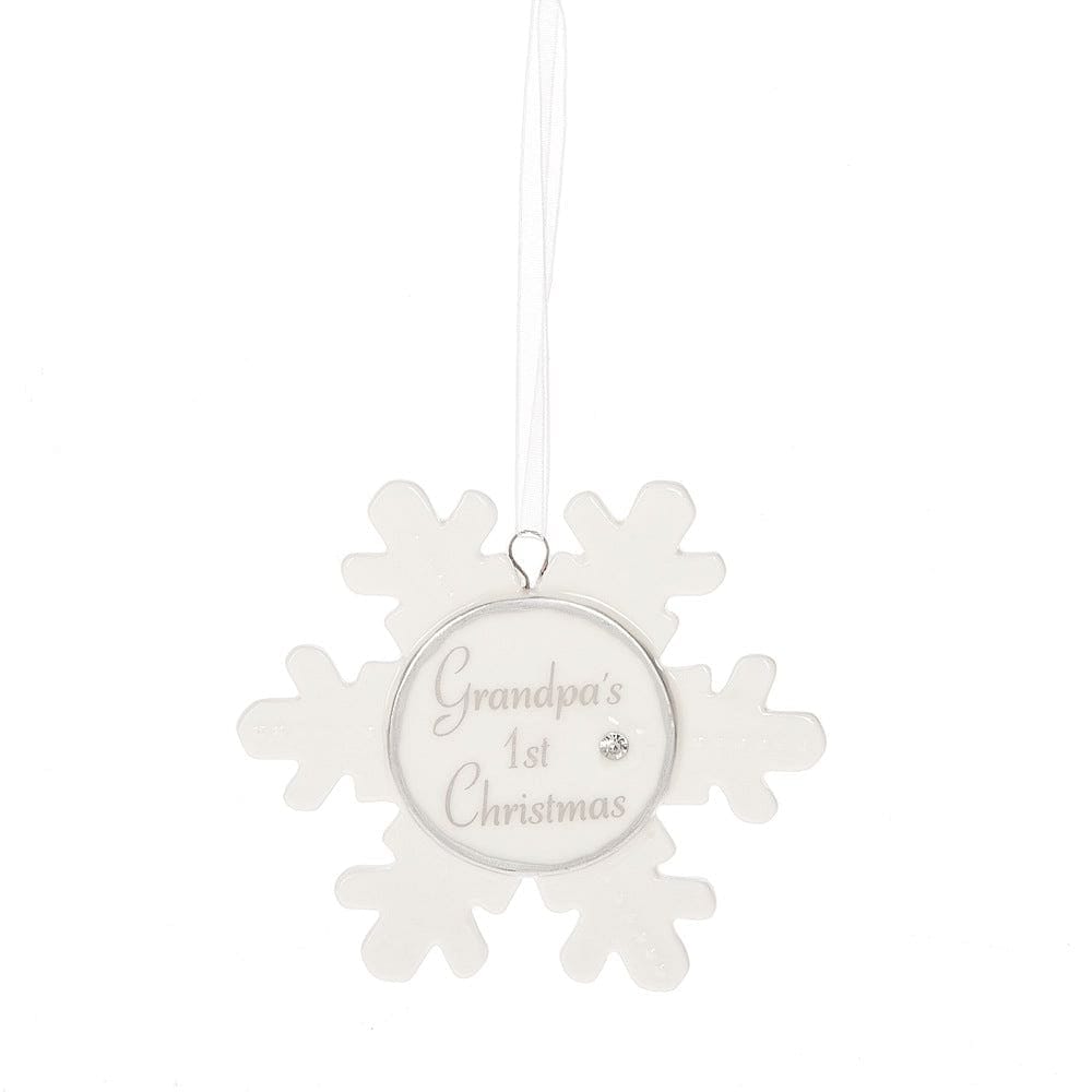 Grandpa's 1st Christmas Snowflake Ornament. - Shelburne Country Store