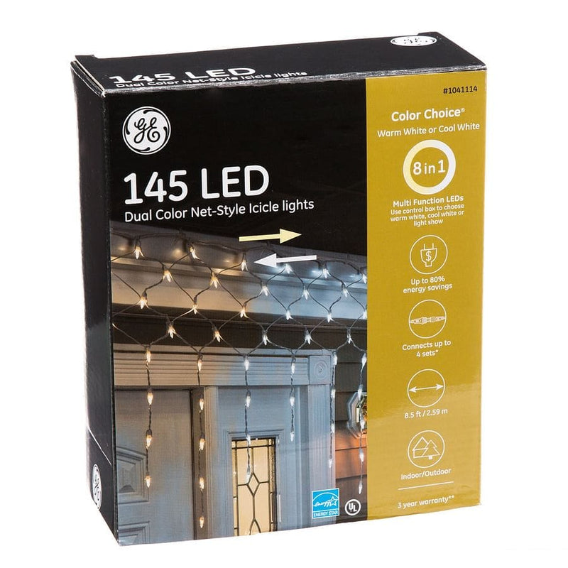 GE 145-Count Multi-function Color Changing LED Icicle Lights - Shelburne Country Store
