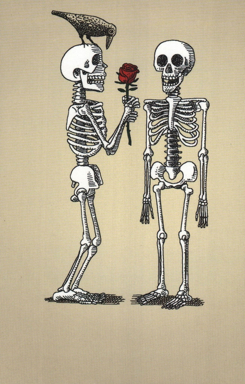 Skeleton Rose Halloween Card - Shelburne Country Store