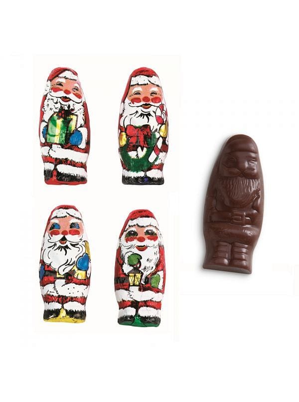 Christmas Foil - Milk Chocolate Santas - - Shelburne Country Store