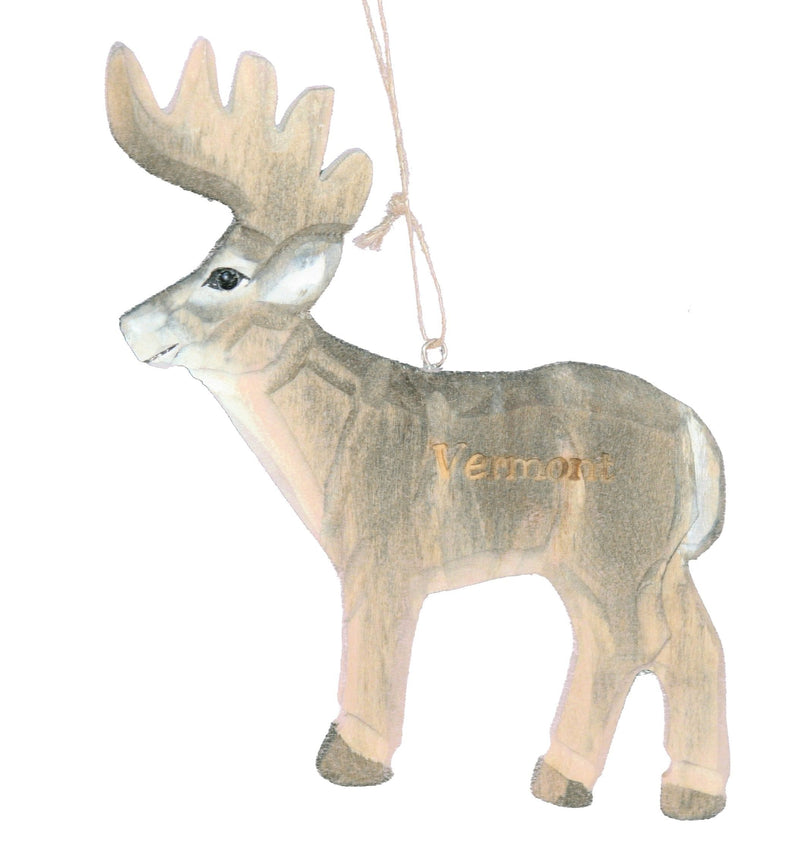 Vermont Deer Wooden Ornament - Shelburne Country Store