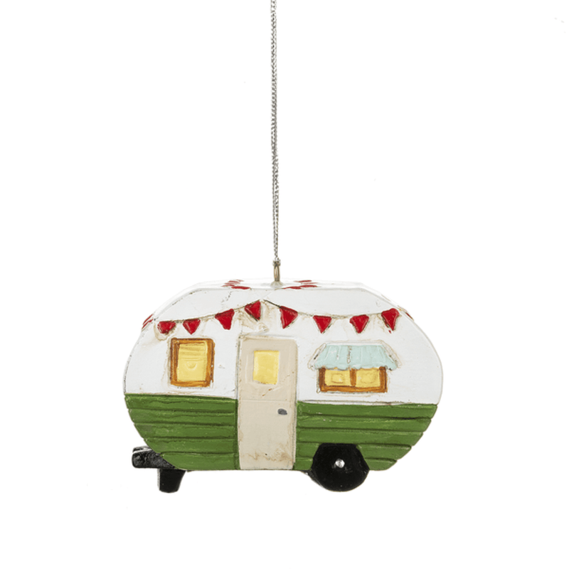 Classic Camping Trailer Ornament -  Red - Shelburne Country Store