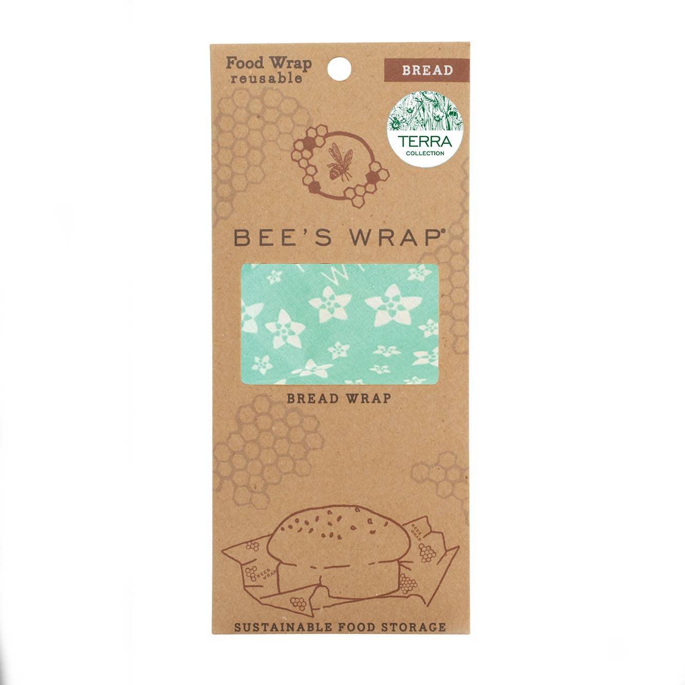 Bee's Wrap Food Wrap -  Terra Floral Bread Wrap - Shelburne Country Store