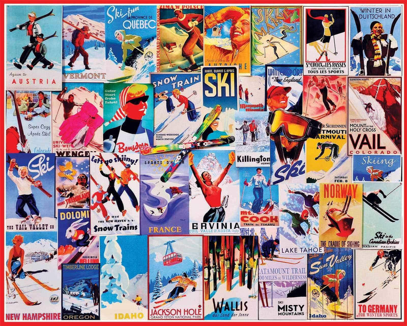 Ski Posters - 1000 Piece Jigsaw Puzzle - Shelburne Country Store