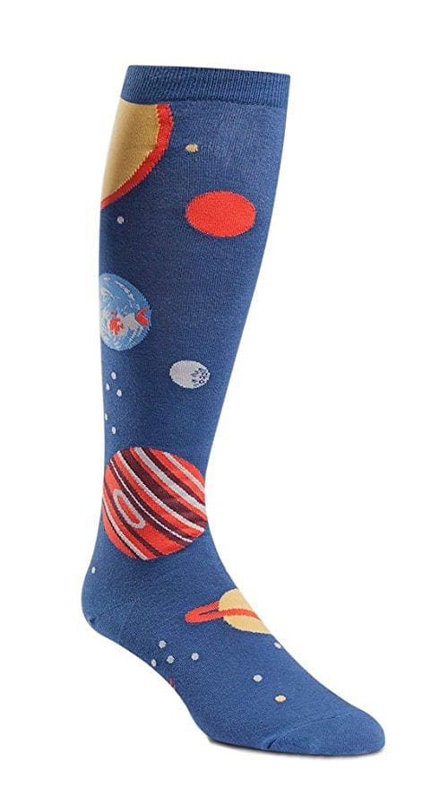 Wide Calf Stretch-It Knee High Planets Socks - Shelburne Country Store