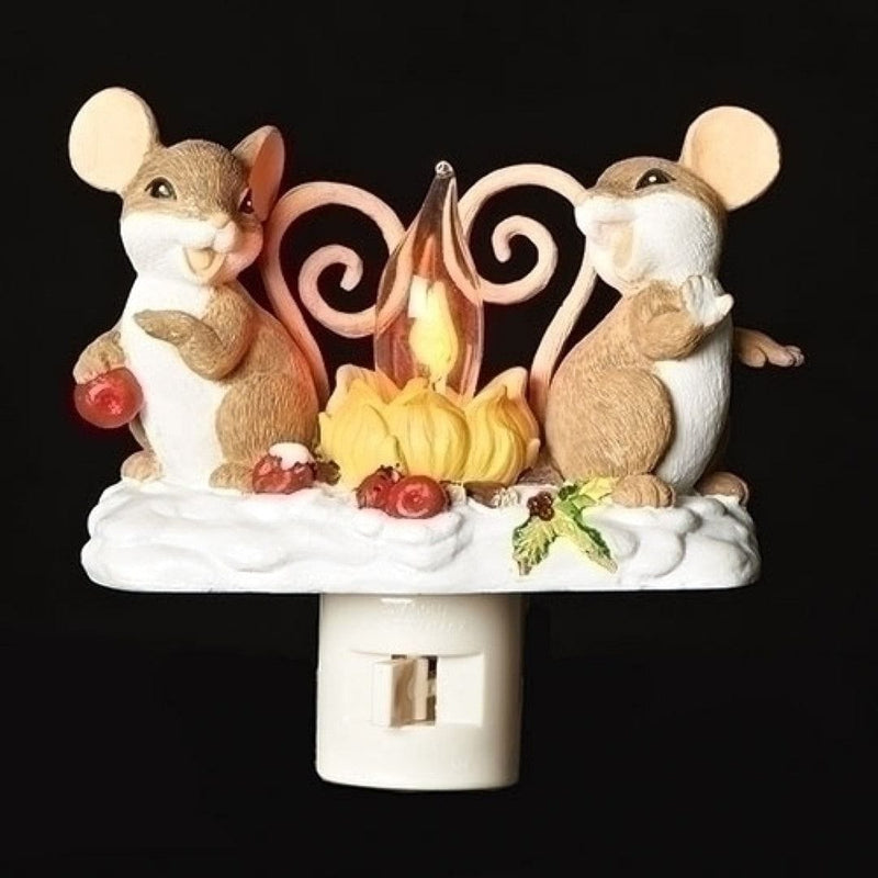 Charming Tails Mice by Campfire Night Light - Shelburne Country Store