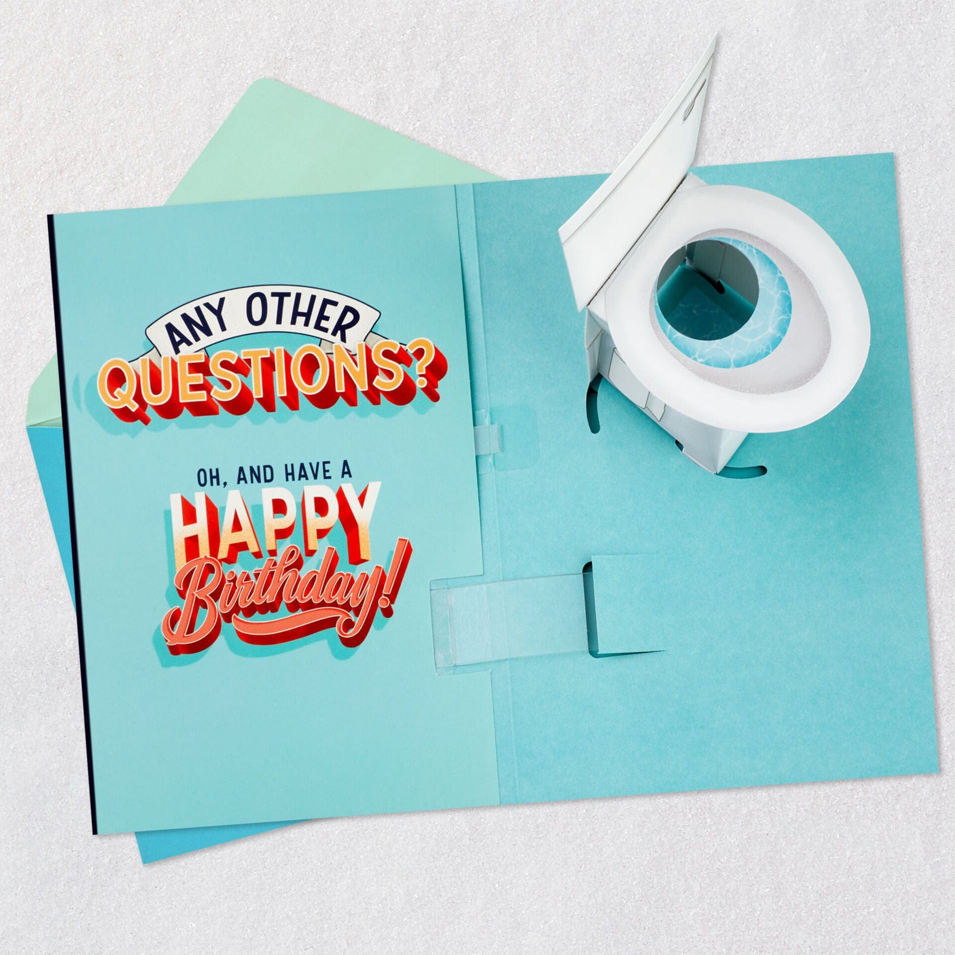 Any Other Questions Funny Pop-Up Birthday Card With Sound - Shelburne Country Store