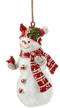 Red Hat Snowman Ornament - Shelburne Country Store
