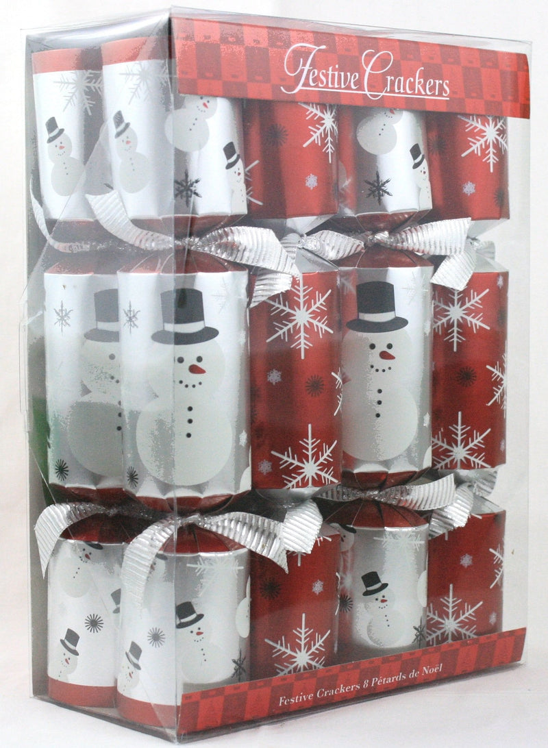 10 inch Snowmen and Snowflakes Crackers - 8 Count - Shelburne Country Store