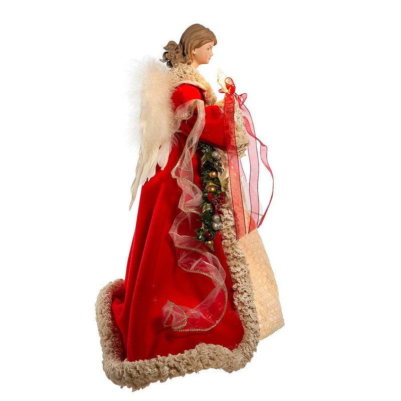 Red and Ivory Angel Lighted Treetop - Shelburne Country Store