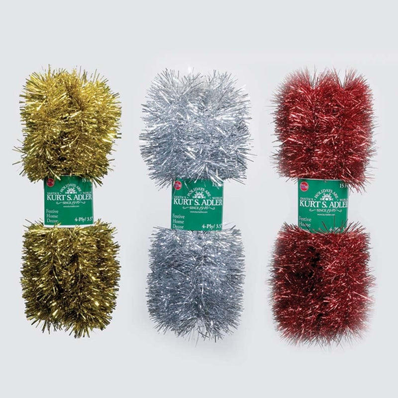 15' 4 Ply Tinsel Garland - - Shelburne Country Store