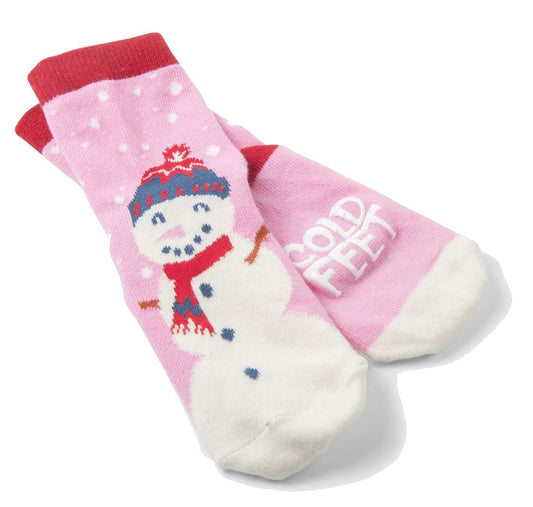 Kids Crew Socks - Pink 'Cold Feet' - - Shelburne Country Store