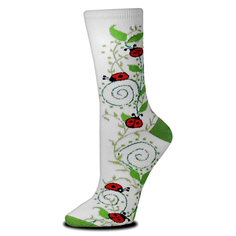 Ladybug Swirls Adult Medium Socks - Shelburne Country Store