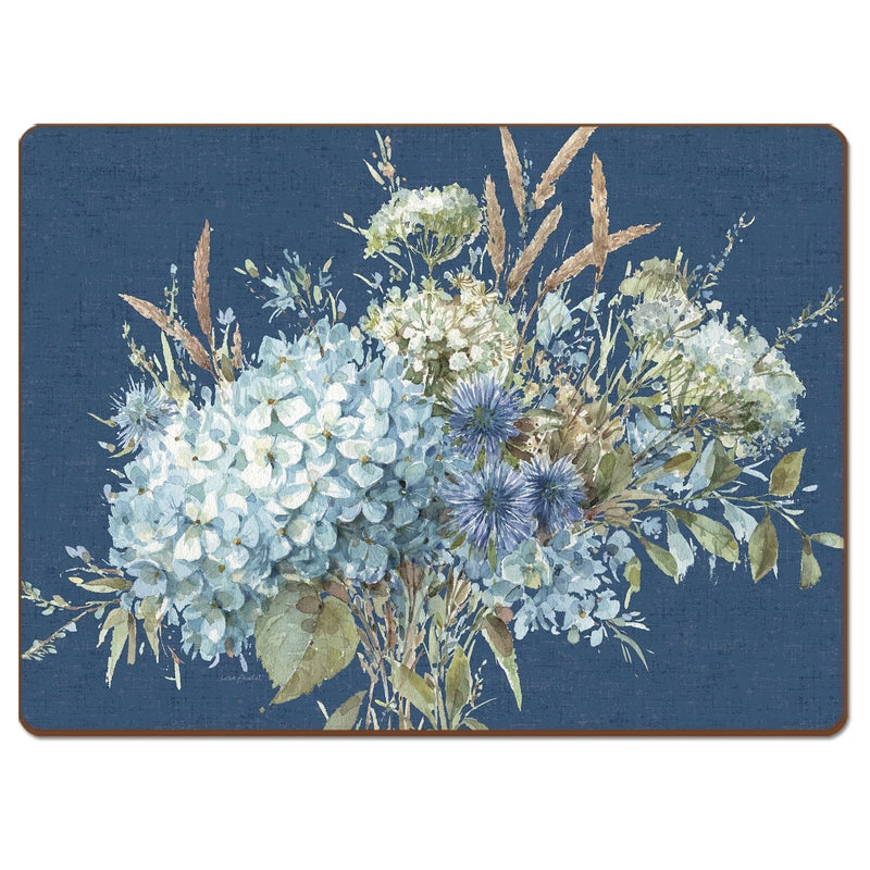 Hardboard Placemat Set - Bohemian Blue - 4 Pack - Shelburne Country Store