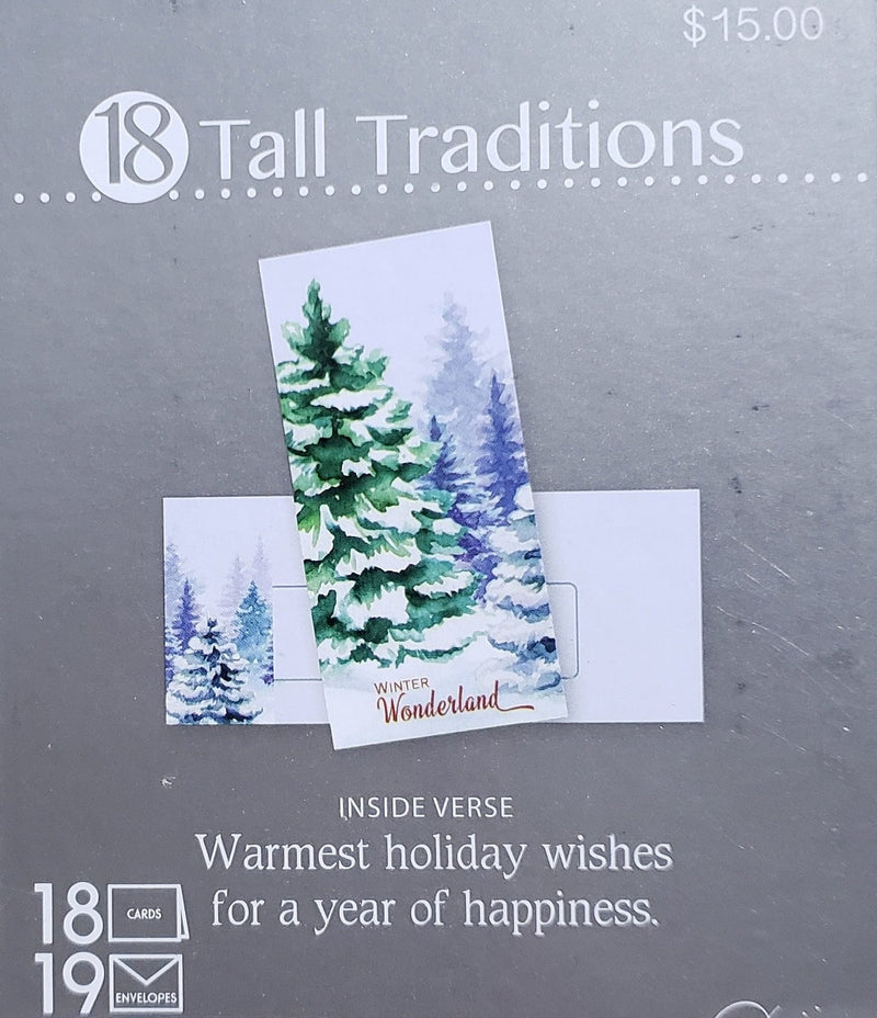 Tall Traditions 18 Card Set - A Frosted Forest - Shelburne Country Store