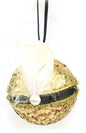 Gold Striped Sequin Ball - Horizontal - Shelburne Country Store