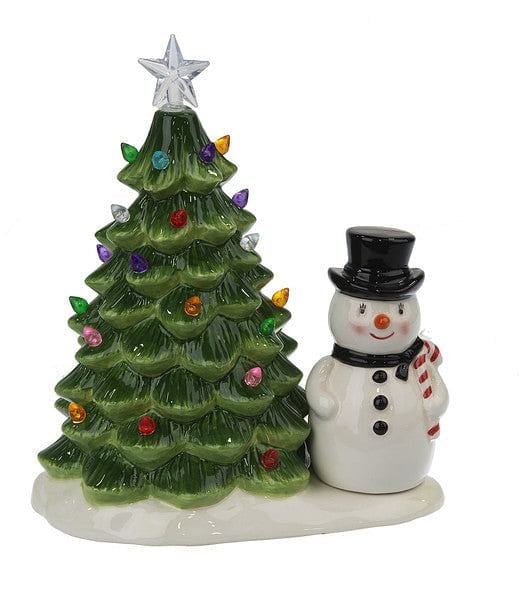 LED Light Up Tree with Snowman - Shelburne Country Store