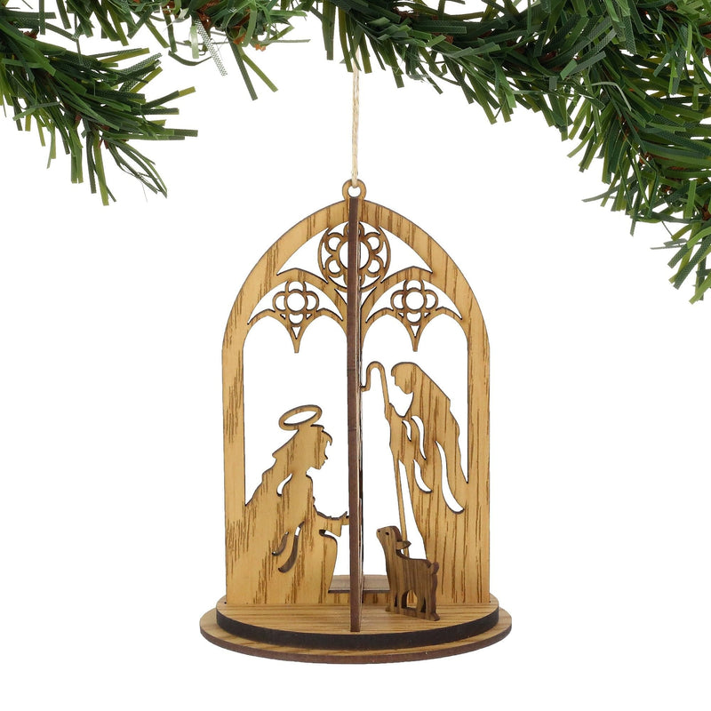 3D Holy Family Ornament Wood Cut - Shelburne Country Store