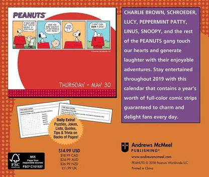 2019 Peanuts Page-a-Day Calendar - Shelburne Country Store