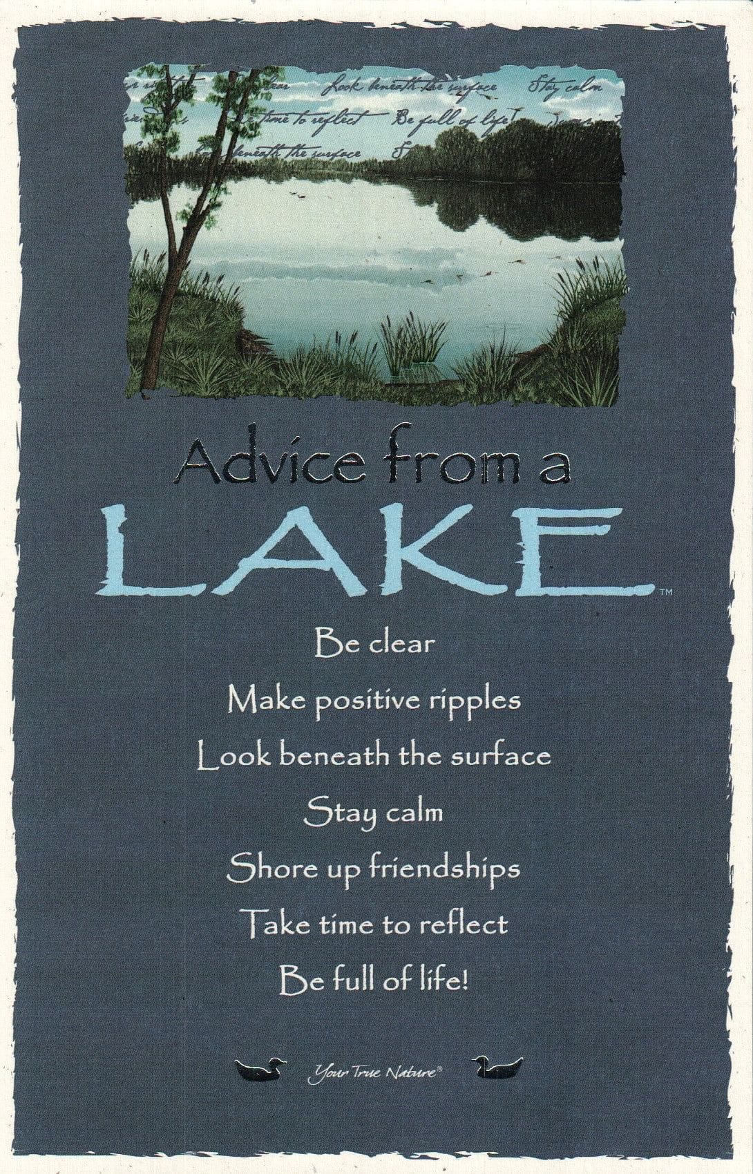 Oversize Postcard - Advice from a Lake - Shelburne Country Store