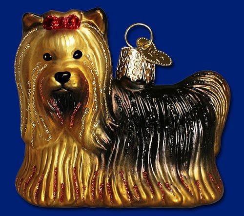 Old World Christmas Yorkie Glass Blown Ornament - Shelburne Country Store