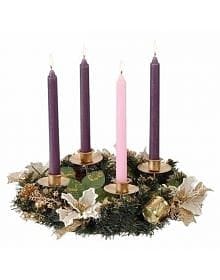 14" Advent Wreath Candle Holder - Shelburne Country Store
