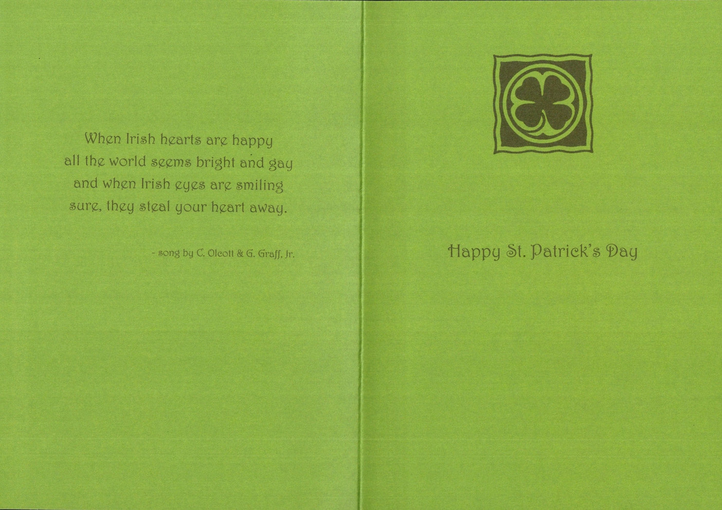 St. Patrick's Day Card - Irish Eyes - Shelburne Country Store