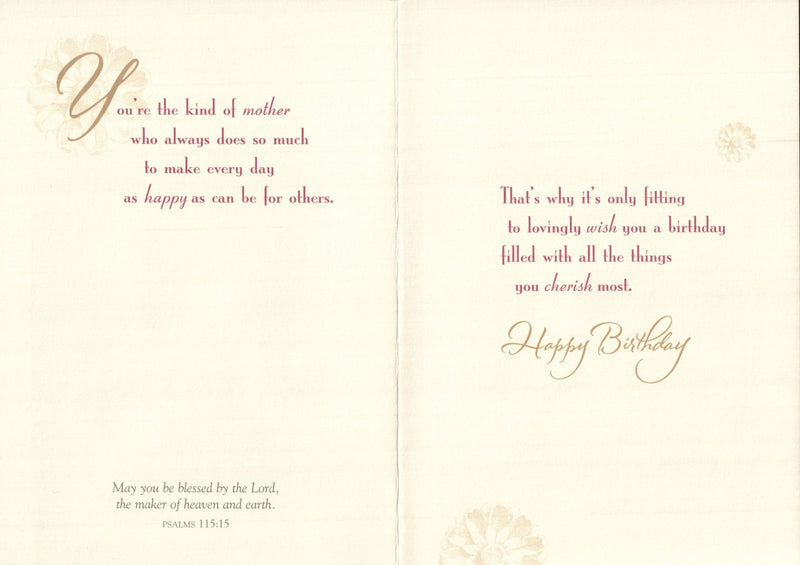 Birthday Card - Mother Psalm 115:15 - Shelburne Country Store
