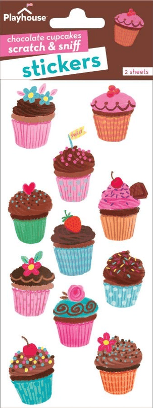 Chocolate Cupcakes Scratch & Sniff Stickers - Shelburne Country Store