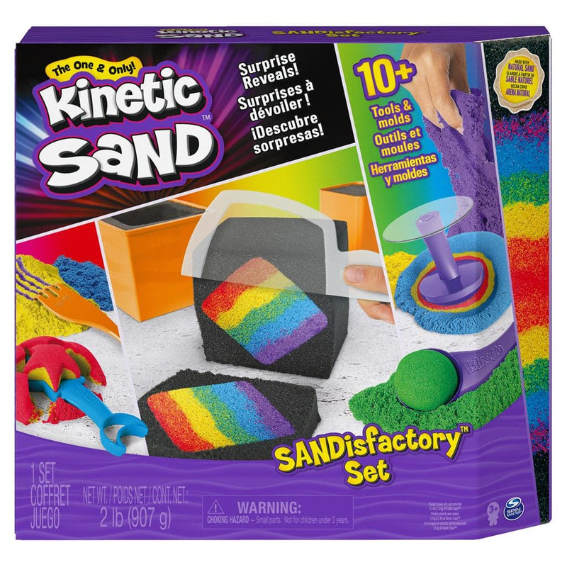 Kinetic Sand, Sandisfactory Set with 2lbs of Colored and Black Kinetic Sand, Includes Over 10 Tools - Shelburne Country Store
