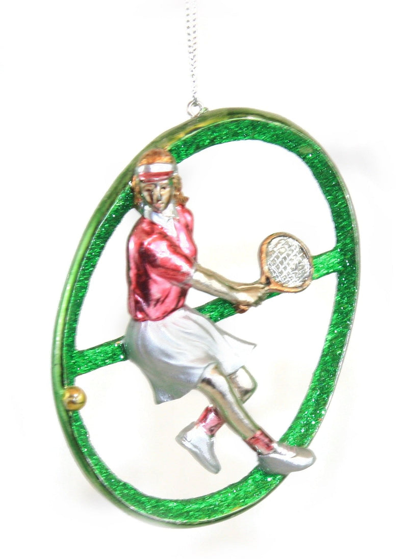 Womans Tennis PLayer Ornament - Shelburne Country Store