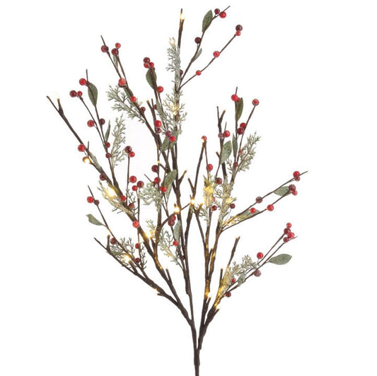 39 Inch Lighted Snowy Branch - Shelburne Country Store