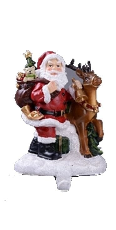 Santa and Reindeer Stocking Holders - - Shelburne Country Store