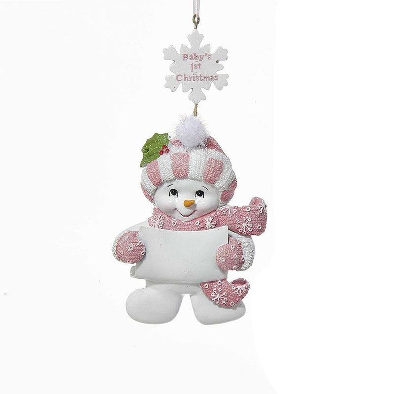 Baby's 1st Christmas Snow Baby Girl Ornament - Shelburne Country Store