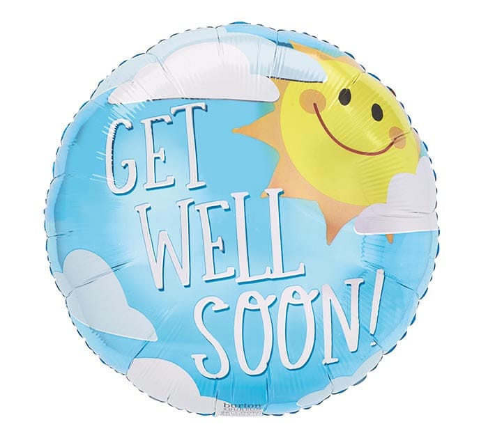 17" Get Well Soon Sun and Clouds Balloon - Shelburne Country Store