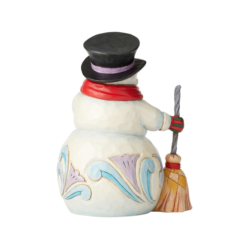 Jim Shore - Snowman with Broom and Scarf - Shelburne Country Store