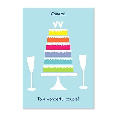 Rainbow Cake Wedding  Card - Shelburne Country Store