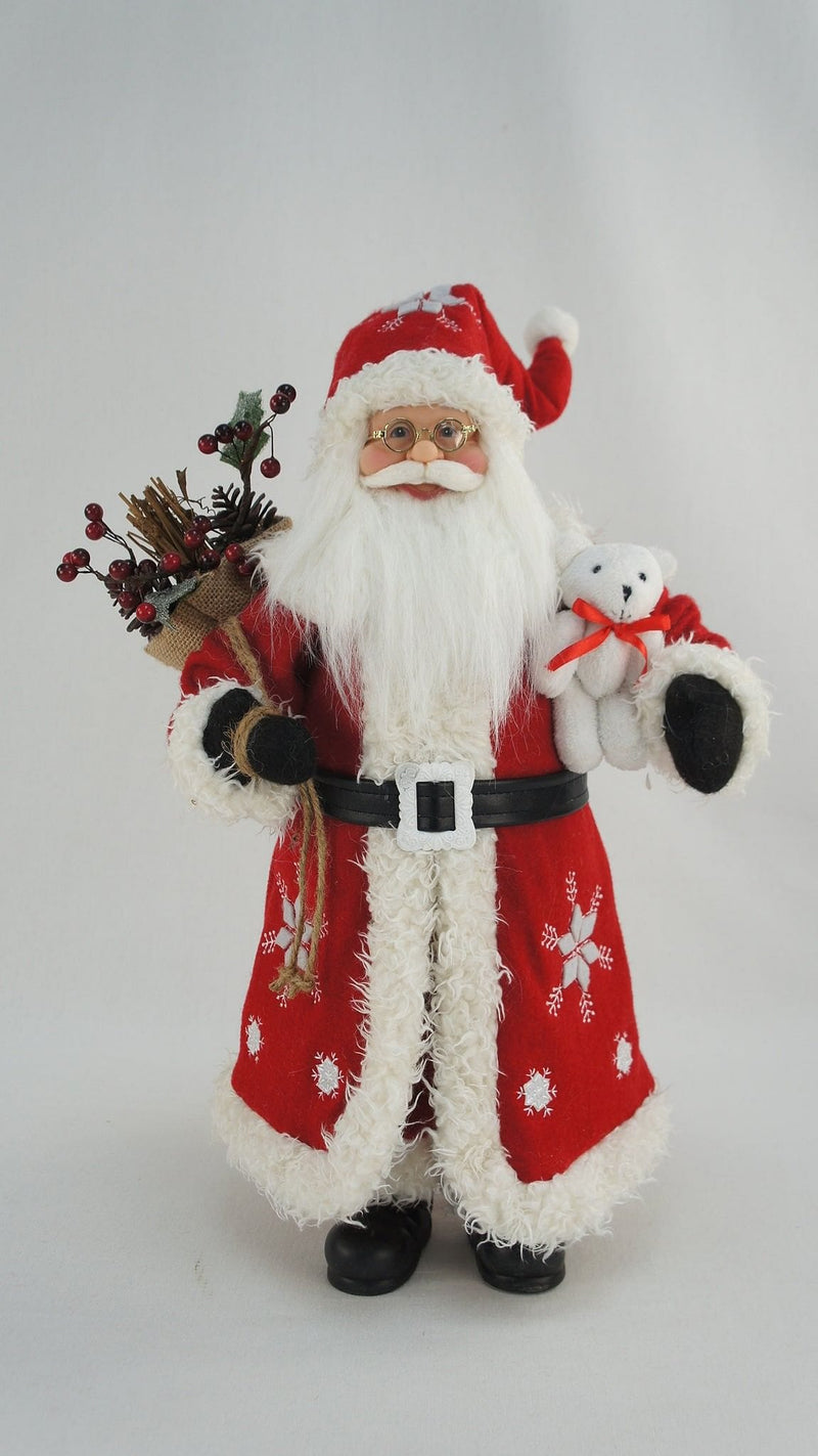 18 Inch Traditional Standing Santa - Shelburne Country Store