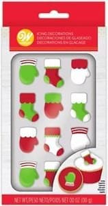 Wilton Mitten and Stocking Royal Icing Decorations - Shelburne Country Store