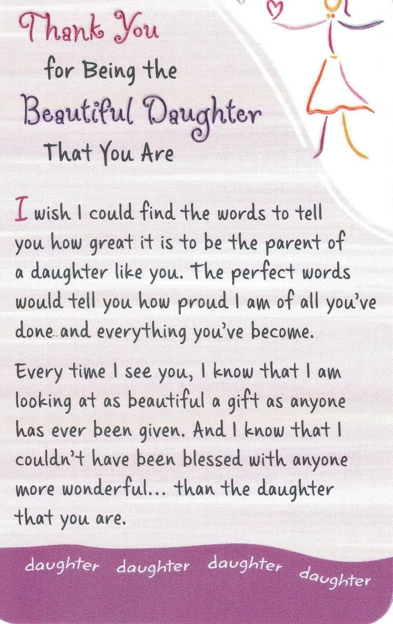 Thank You For Being The Beautiful Daughter That You Are - Wallet Card - Shelburne Country Store