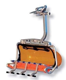 6 Seat Skilift with Wind Break - Orange/Orange - Shelburne Country Store