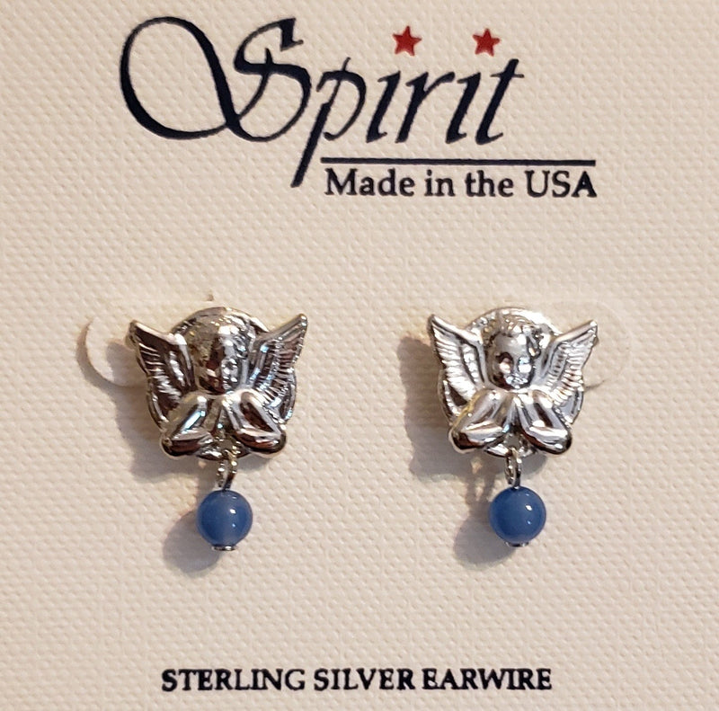 Angel with Bead Drop Post Earrings - Shelburne Country Store