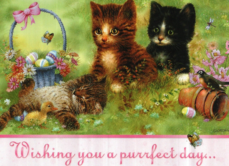 Wishing you a purrfect day Easter Card - Shelburne Country Store