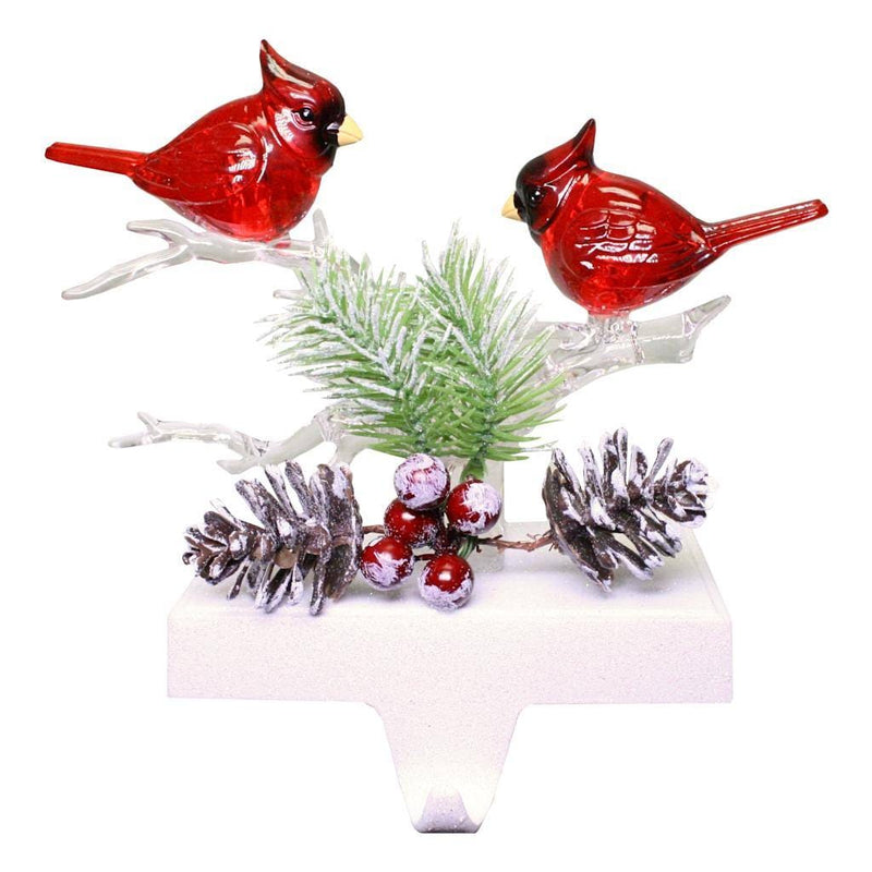 Lighted Cardinal Stocking Holder - Shelburne Country Store