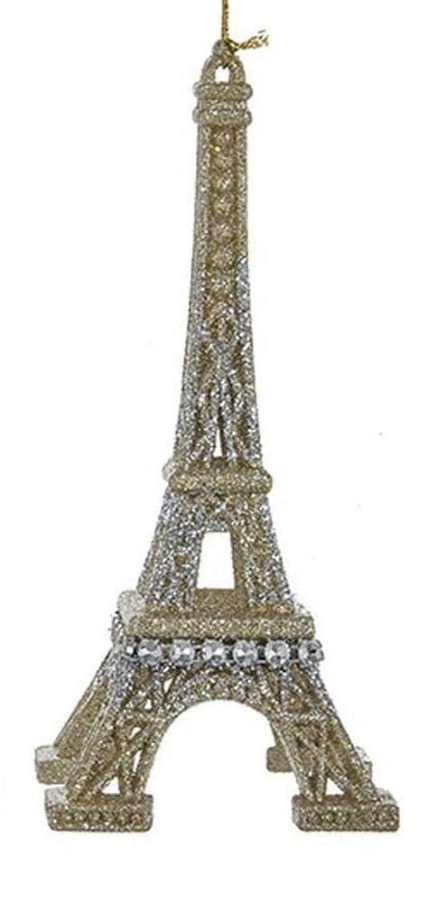 Glitter Eiffel Tower Acrylic Ornament - Silver - Shelburne Country Store