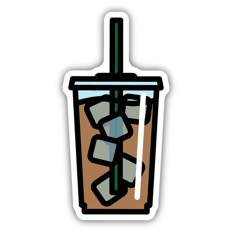 Iced Coffee - Large Printed Sticker - Shelburne Country Store