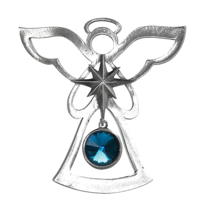Pewter Angel Ornament with Birthstone - - Shelburne Country Store