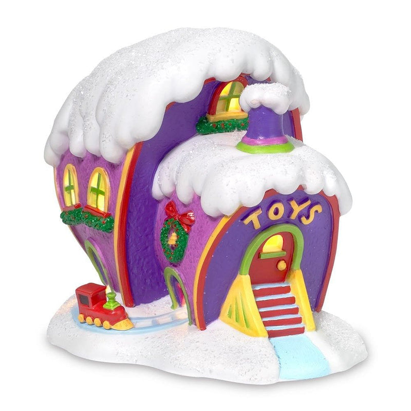 Department 56 Grinch Village Who-Ville Toy Store Lit House Figurine, 7.48 Inch - Shelburne Country Store